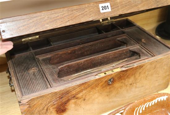 An Anglo Indian rosewood travelling box